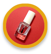 Bottle of clear nail polish