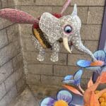 Elephant Alebrije sculpture. This is of an elephant with wings.